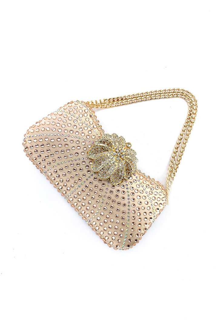 Hiata Diamante Flower Chain Handle Bag