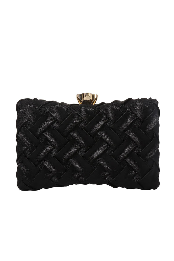 Ikira Woven Satin Clutch