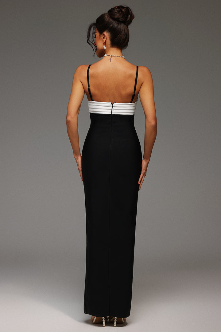 Tegan Sleeveless V-Neck Slit Maxi Dress