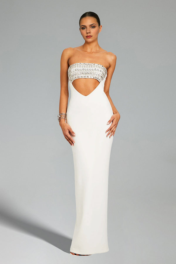 Denali Diamond Sleeveless Bandage Maxi Dress