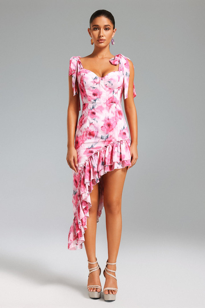 Daona Floral Printed Dress - Floral