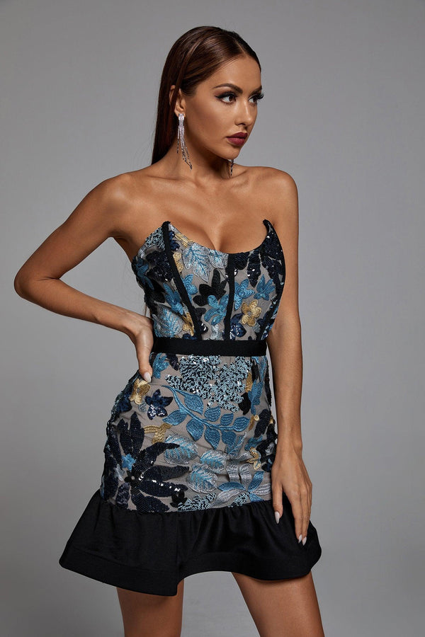 Liwisy Off Shoulder Sequin Dress - Bellabarnett
