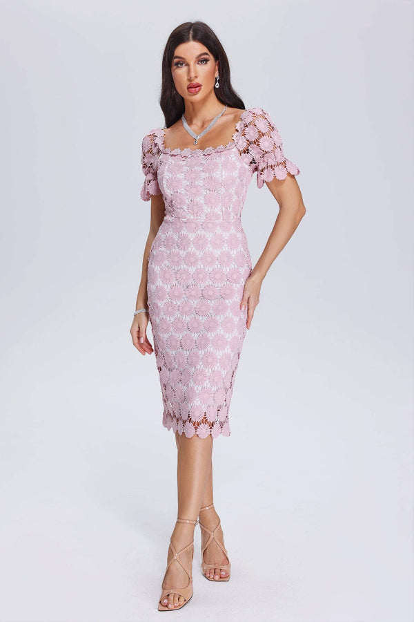 Ensley Midi Robe Dentelle