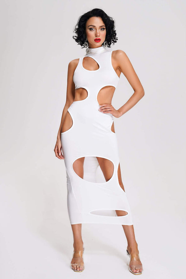 Erily Robe Midi à Découpes