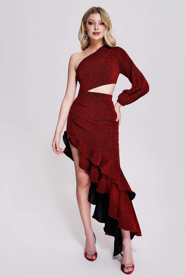 Imane One Shoulder Maxi Dress - Bellabarnett
