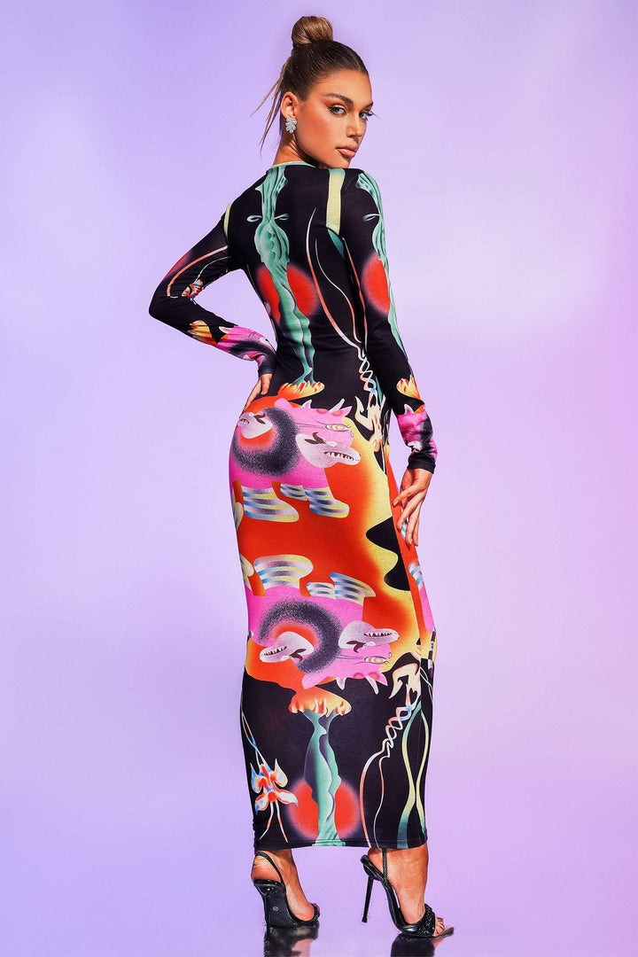 Jee Printed Maxi Dress - Bellabarnett